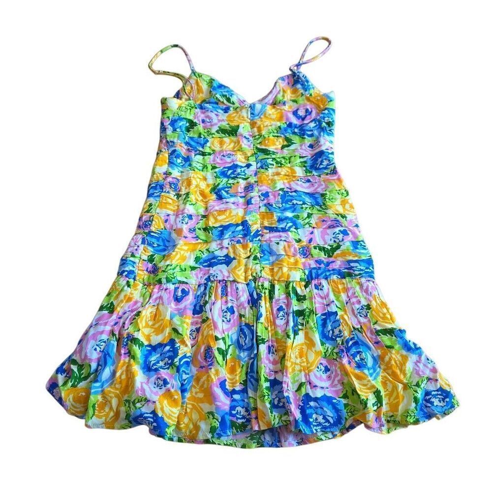 Zara womens Sz S multicolor floral Spaghetti straps mini dress NWOT - Picture 3 of 7